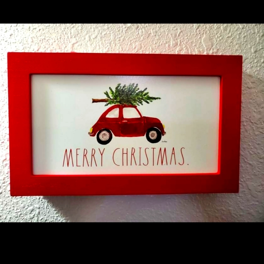 NWT Rae Dunn "Merry Christmas" Framed Art